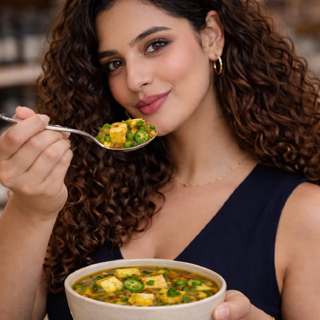 Enjoying a bowl of Kuddle Super Meal