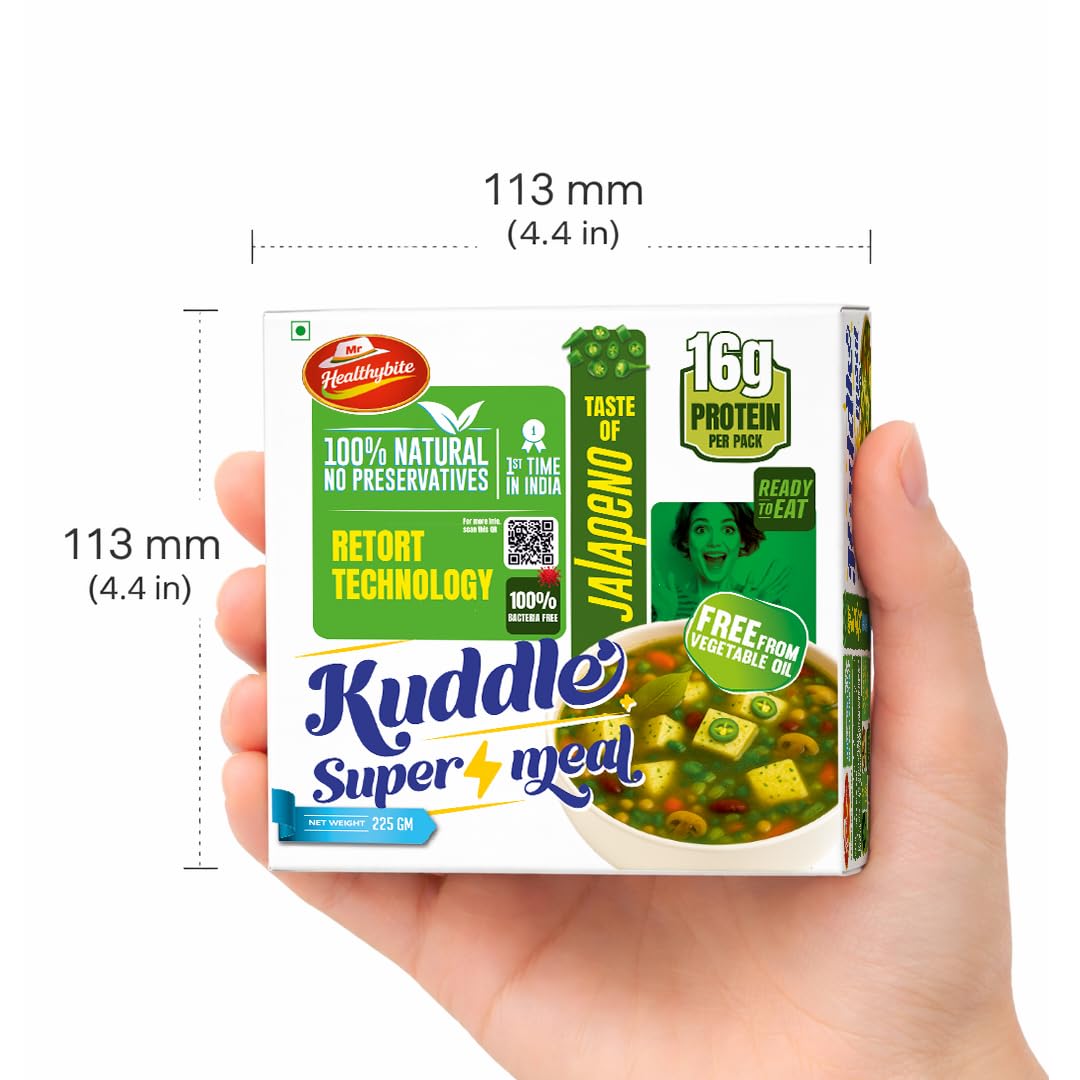 Kuddle Jalapeño box held in hand — compact size